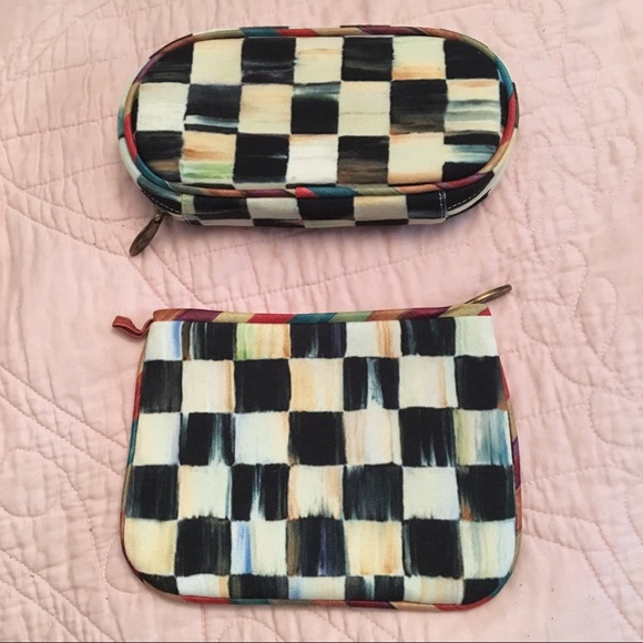 MacKenzie-Childs Handbags - *sold Mackenzie Childs Makeup Case Courtly Check